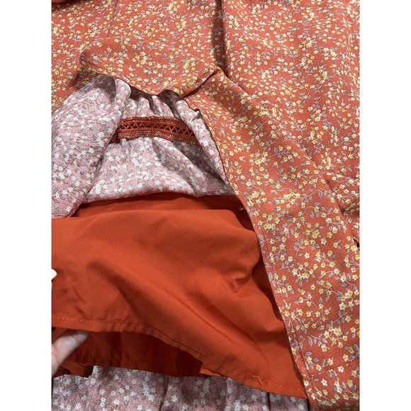 Lost + Wander Women Endless Summer Maxi Dress Floral Orange Size XL - Picture 9 of 9